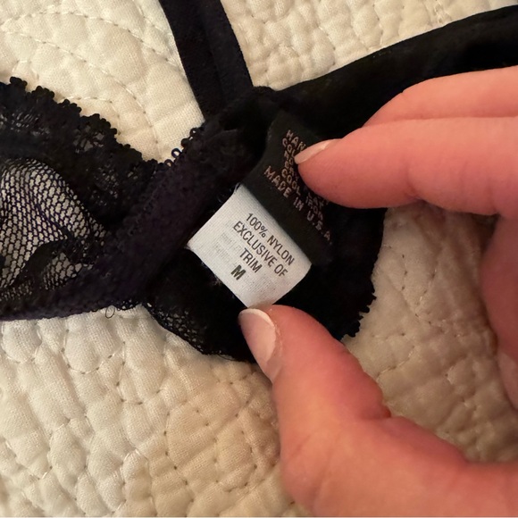 ONLY HEARTS COUCOU LOLA BRALETTE IN MESH BLACK POLKA DOT - Picture 5 of 5